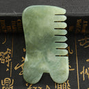 Natural Jade Stone Guasha Gua Sha Board Comb Shape Manual Massage Healthy Beauty Massager Tool