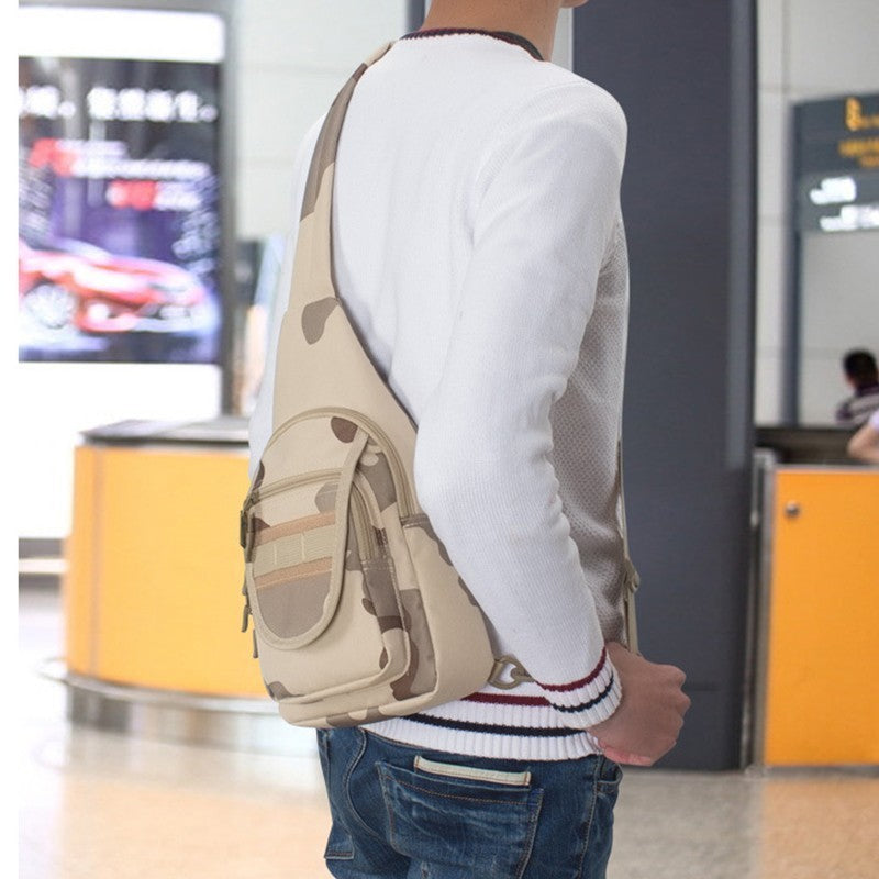 WPOLE A1 Unisex Tactical Bag Chest Backpack Outdoor Hiking Riding Canvas Crossbody Shoulder Bag