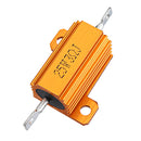 10pcs RX24 25W 3R 3RJ Metal Aluminum Case High Power Resistor Golden Metal Shell Case Heatsink Resistance Resistor