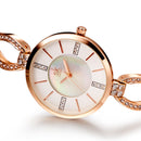 SK K0020 Diamond Dial Case Ladies Wrist Watch Stainless Steel Strap Quartz Watches