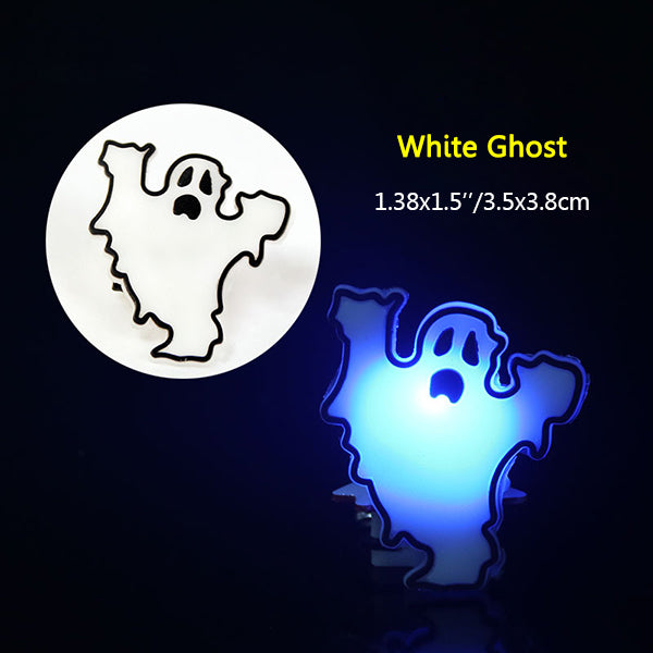 2Pcs Kids Halloween LED Brooch Halloween Kids Party Supplies LED Flashing Light Brooch