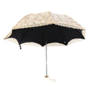 Women Sun Rain Umbrella Compact Lace Three Folding Anti-UV Waterproof Sunshade Umbrellas