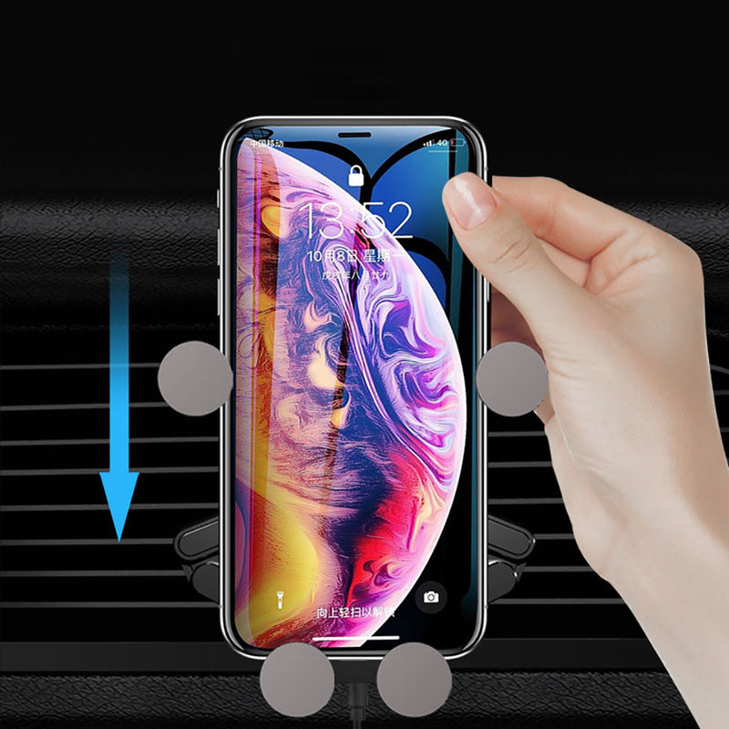 Bakeey Mini Gravity Linkage Automatic Lock Air Vent Car Phone Holder Car Mount for 4.0-6.5 Inch Smart Phone
