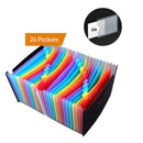 New 24 Pockets Expanding File Folder Portable Accordion File Folder A4 Expandable Business File Folder