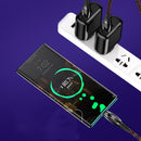 USAMS U36 5A LED Display Real-Time Current Nylon Braided USB Type C Cable Fast Charge 1.2M Data Cable for Samsung Galaxy Xiaomi Huawei Mobile Phone