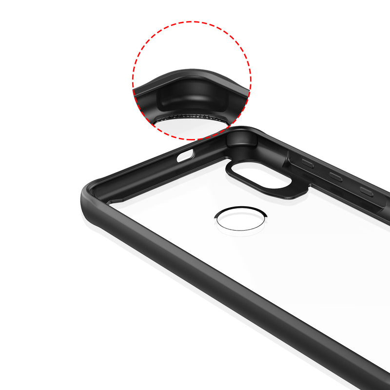 Bakeey Transparent Shockproof Silicone Frame+Acrylic Protective Case For Xiaomi Redmi Note 6 Pro