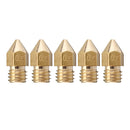 5PCS 1.75mm/0.5mm Copper MK8 Thread Extruder Nozzle For 3D Printer