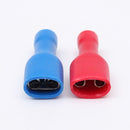 50Pcs 0.5-2.5mm Red&Blue 6.3mm Female Insulated Spade Crimp Wire Connector Terminal