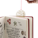 Chinese Style Cherry Blossom Series Metal Hollow Bookmark For Student 10 Pcs