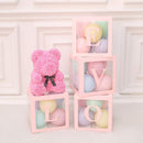 4Pcs DIY Transparent Balloon Box For Boy Girl Baby Shower Wedding Birthday Decorations