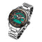 STRYVE S8020 LCD 5ATM Waterproof Week Display Full Steel Fashion Men Dual Display Digital Watch