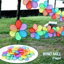 IPRee Camp 8 Flowers Colorful Rainbow Dazy Spinner Windmill Lanyard Flags Tent Yard Outdoor