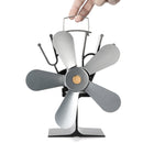 5 Blade Heat Self-Powered Wood Stove Fan Top Log Burner Fireplace Silent Ecofan