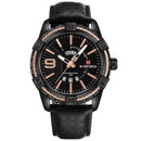 NAVIFORCE 9117 Business Style Men Wrist Watch Calendar Week Display Leather Strap Quartz Watch