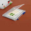 Transparent A4 paper folder Magazine office information storage box Dust-proof and moisture-proof full-sealed double buckle Desktop Organizer