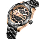 NAVIFORCE 9157 Waterproof Stainless Steel Band Quartz Watch Calendar Auto Date Men Watch