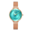 CURREN 9029 Casual Style Women Wrist Watch Mesh Stainless Steel Quartz Watches