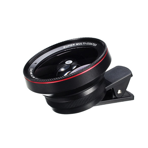 LIEQI LQ-025 2-In-1 Lens Kit 0.6X Wide Angle+15X Macro Camera Lens With Universal Clip