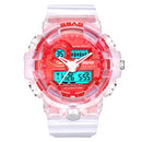 SBAO 8018 Waterproof LED Display Dual Display Watch Transparent Digital Watch