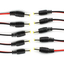 50Pcs 12V Male DC Power Socket Jack Plug Wire Connector Cable CCTV DC 5.5  x 2.1mm