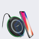 TOPK 10W 5W Wireless Charger Charging Pad With LED Light For iPhone XS MAX XR Note 9 S9 Xiaomi Mix 3