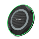 TOPK 10W 5W Wireless Charger Charging Pad With LED Light For iPhone XS MAX XR Note 9 S9 Xiaomi Mix 3