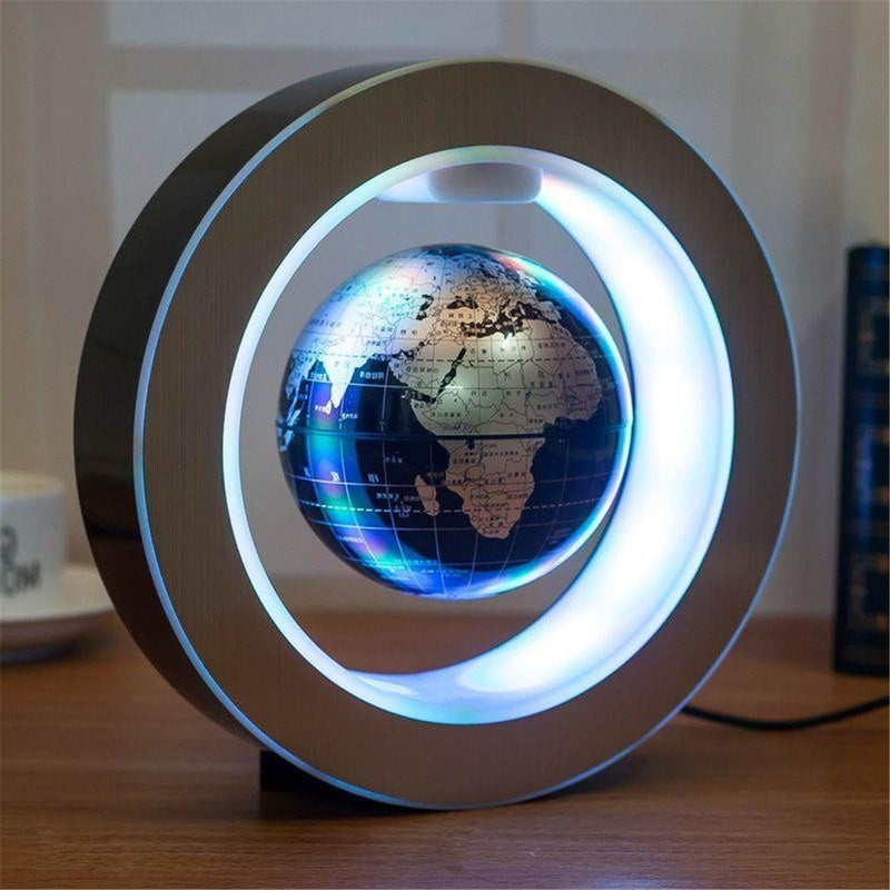 4 Inch Magnetic Levitation Floating Globe LED Light Self-Rotating World Map Gift Home Decoration