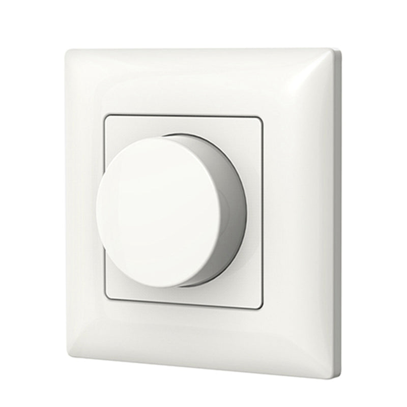 LUSTREON AC100-240V 1CH Wall Mount Rotary Panel LED Triac Dimmer Light Switch