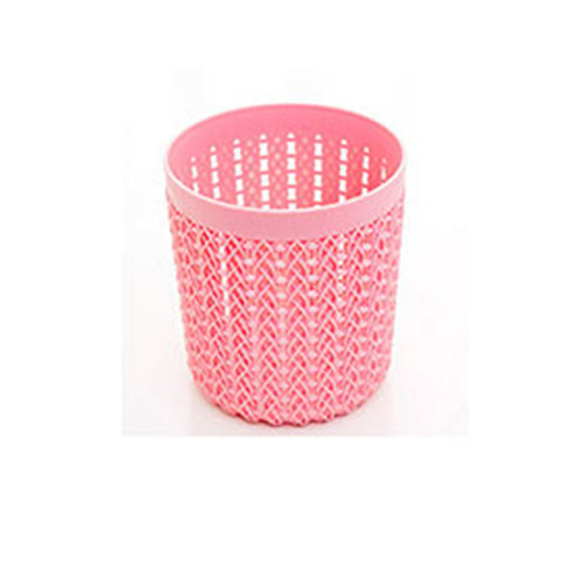 H678 Hollow Multi-Function Small Pen Holder Simple Desktop Storage Box Plastic Office Student Storage Tube