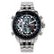 SKMEI 0993 Stainless Steel Waterproof Noctilucent Dual Digital Watch Luxury Business Style Men Wrist Watch