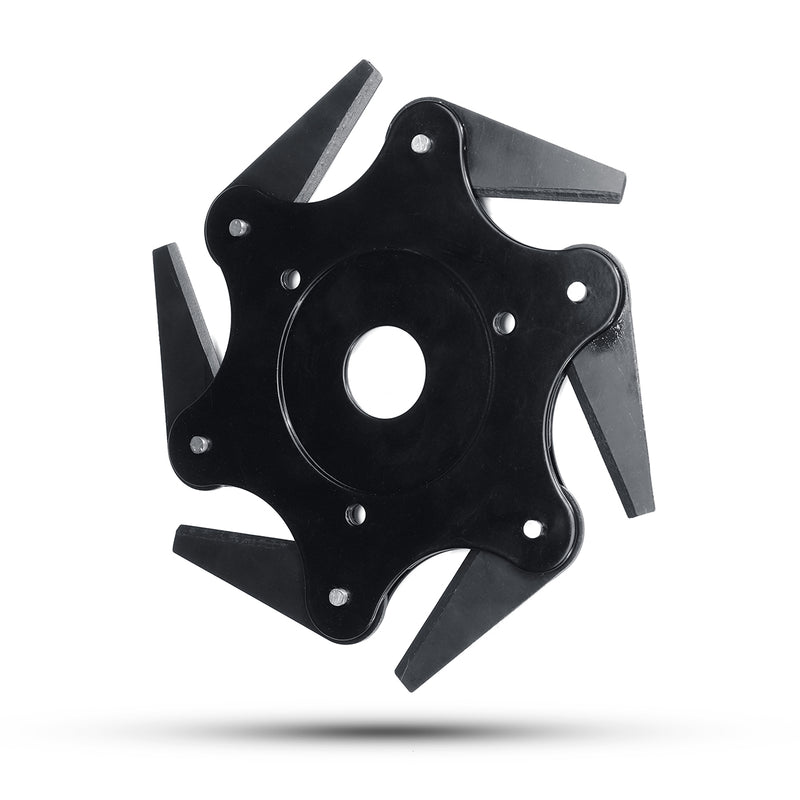 Upgraded Black 6 Teeth Blade Trimmer Head Grass Trimmer Brush Cutter Blade for Lawnmower