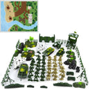 90pcs DIY Military Model Playset Plastic Toys Soldier Army Men Figures & Accessories
