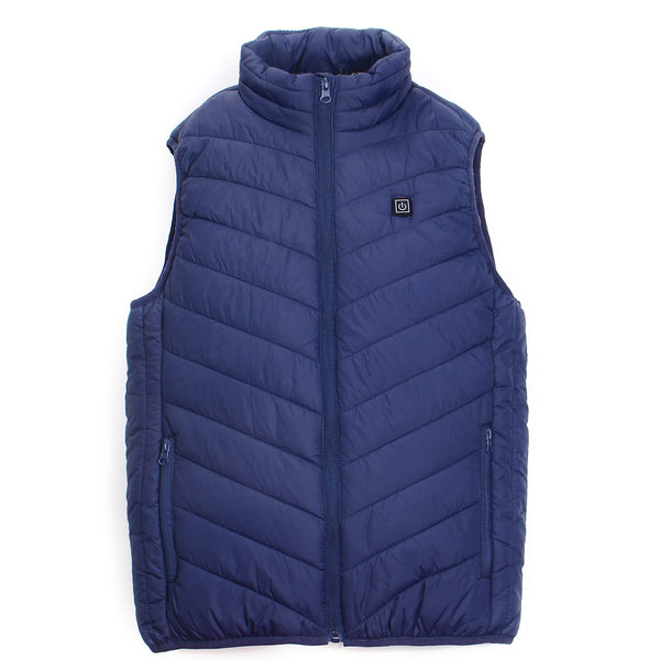 Electric USB Winter Heated Warm Vest Men Women 5 Heating Pads Coat Jacket Clothing