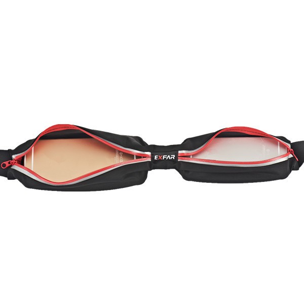 EXFAR Waterproof Belt Sports Waist Bag Storage Bag for Under 6 inch Smartphone Headphone