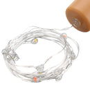 Solar Powered 10LEDs Cork Shaped Silver Wire Wine Bottle Fairy String Light for Christmas Party