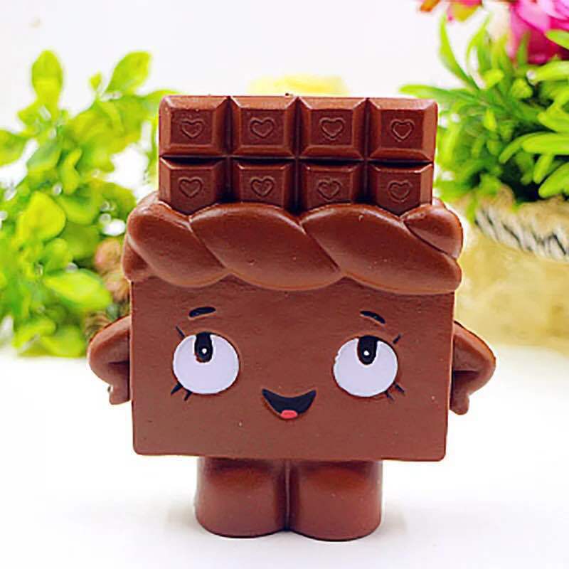 PU Simulation Of Chocolate Human Toy Squishy - Pressure Relief Toys Random Color