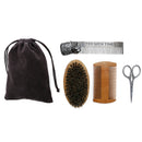 6Pcs/Set Beard Grooming & Trimming Kit Brush Comb Scissors Styling Mustache Care