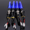 4pcs Motorcycle LED Turn Signal Indicator Blinkers Amber Light Blue Body Shell