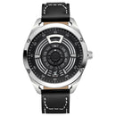 WEIDE UV1701 Unique Design Men Wrist Watch Leather Strap Casual Style Quartz Watch