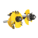 2pcs 1/2 And 1/4 Inch Shank Adjustable Rabbet Router Bit Set For Woodworking