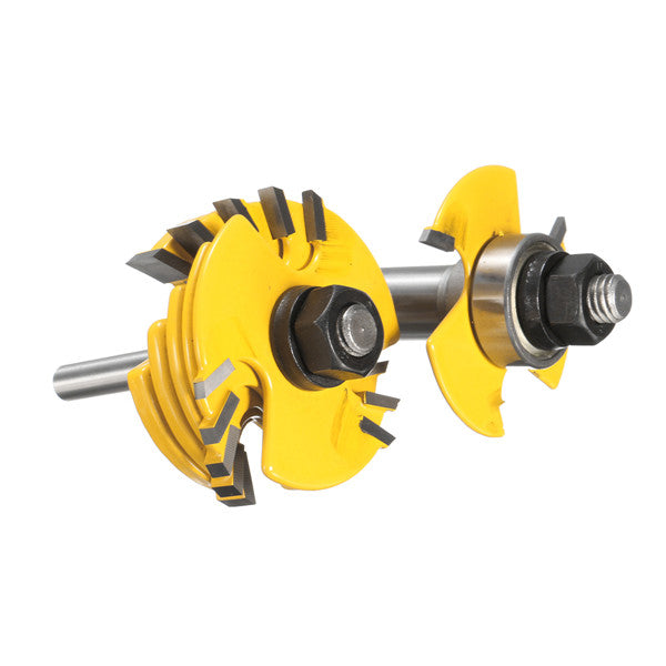 2pcs 1/2 And 1/4 Inch Shank Adjustable Rabbet Router Bit Set For Woodworking