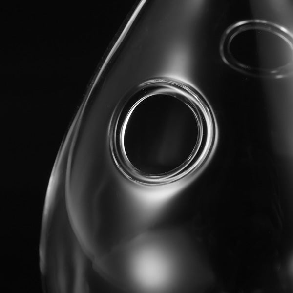 Haning Water Drop Shaped Glass Vase Double Holes Bottle Home Garden Wedding Party Decoration