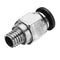 10Pcs 4.3mm Bore Pneumatic Connectors PC4-M6 Fit 4mm PTFE Tube Connector Coupling Feed Inlet