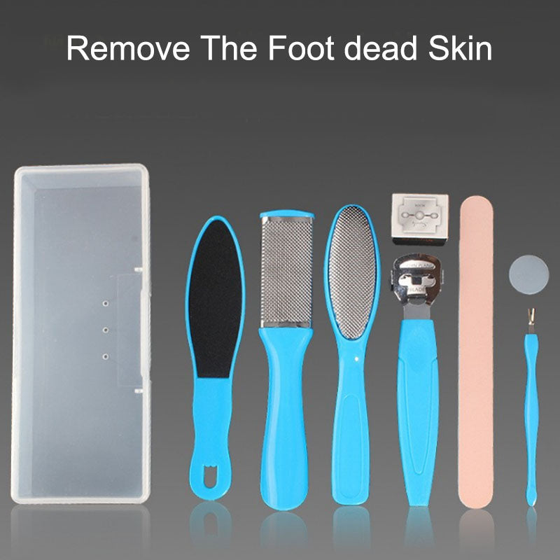 8-in-1 Foot Plate Honing Foot Stone Grinding Foot Skin Squeegee to Dead Skin non-Electric Pedicure Tool Repair Planing Knife Set