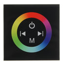 DC12-24V Black/White Glass Touch Panel Controller Dimmer Wall Switch Ring Full-Color Controller