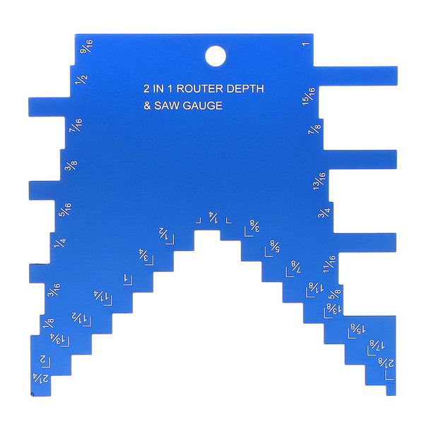 2 In 1 Woodworking Precision Router Table Saw Gauge Set Up Aluminum Alloy Step Depth Gauge for Table Saw Router Table
