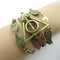Vintage Unisex Multilayer Bracelet Hollow Triangle Geometric Owl Wings Wave Bracelet Ethnic Jewelry
