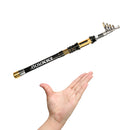 ZANLURE Mini Carbon Fiber Telescopic Fishing Rod Portable Folding Sea Fishing Rod 1.5M-2.7M