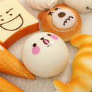 10PCS Medium 7CM Random Squishy Toy Soft Panda/Bread/Cake/Buns/Macaroon Phone Straps