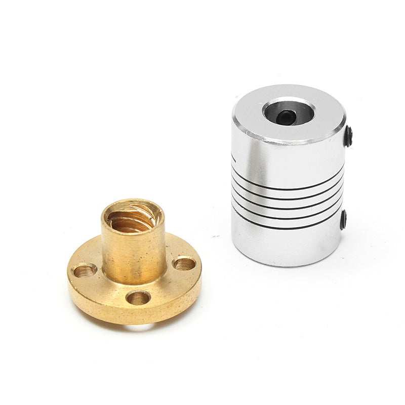 T8 1000mm Stainless Steel Lead Screw Coupling Shaft + Brass Nut + Motor Kit For 3D Printer